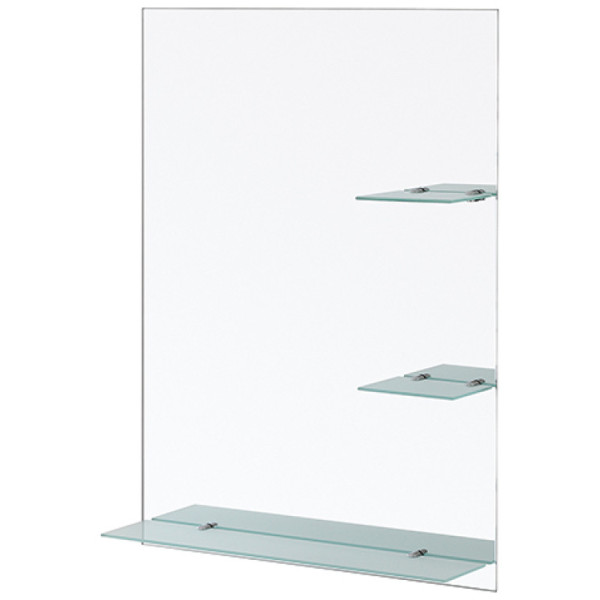 SPECCHIO CON MENSOLE SATINATE LINEA SHELF