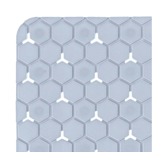 Tappeto antiscivolo in PVC rettangolare azzurro Maia