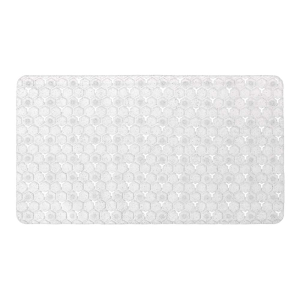Tappeto antiscivolo in PVC rettangolare bianco Maia