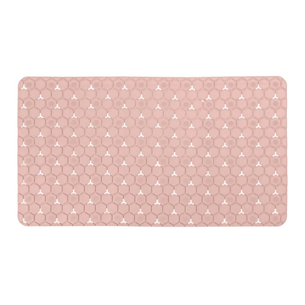 Tappeto antiscivolo in PVC rettangolare rosa Maia