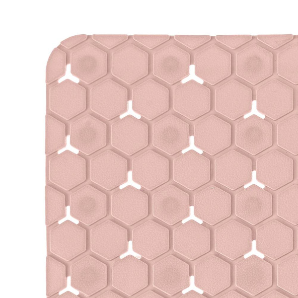 Tappeto antiscivolo in PVC rettangolare rosa Maia