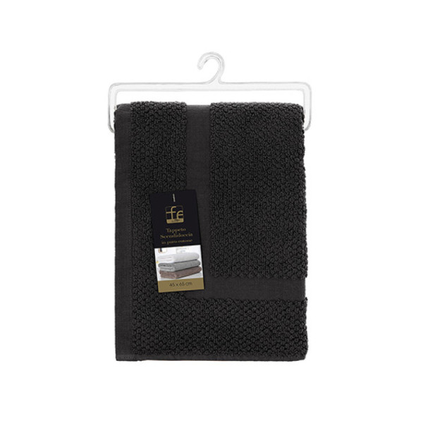 Tappeto scendidoccia in cotone nero 45 x 65 cm