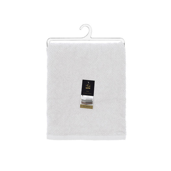 Telo doccia in cotone bianco 90 x 140 cm