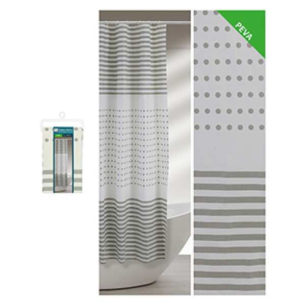 Tenda doccia in peva L 180 x H 200 cm